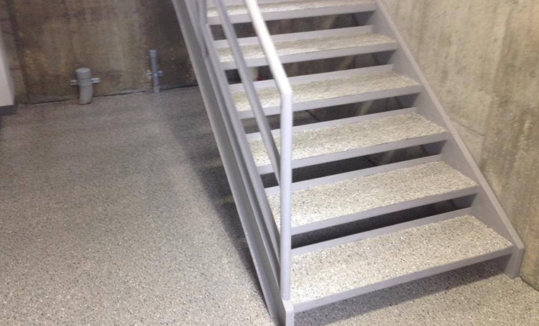 epoxy stairs zone garage