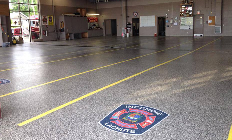 fire station parking epoxy floor